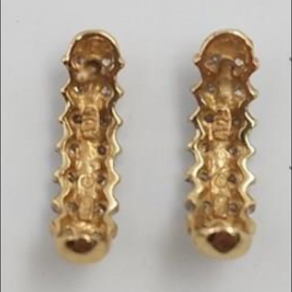 Gorgeous Preloved Solid 10k Double Row Diamond Ac… - image 3